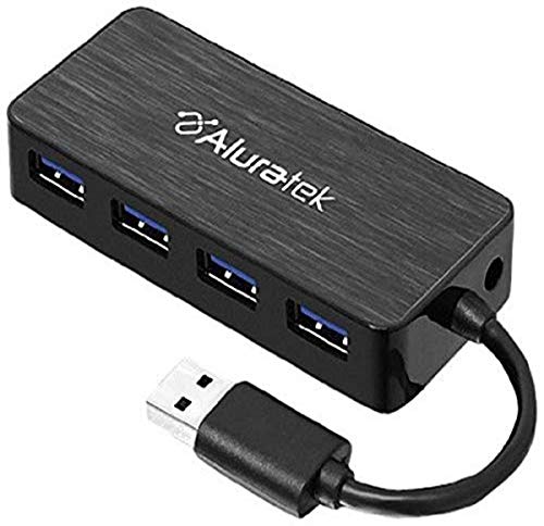 Aluratek 4 Port USB 3.0 Hub mit Power Adapter (auh1304 F)