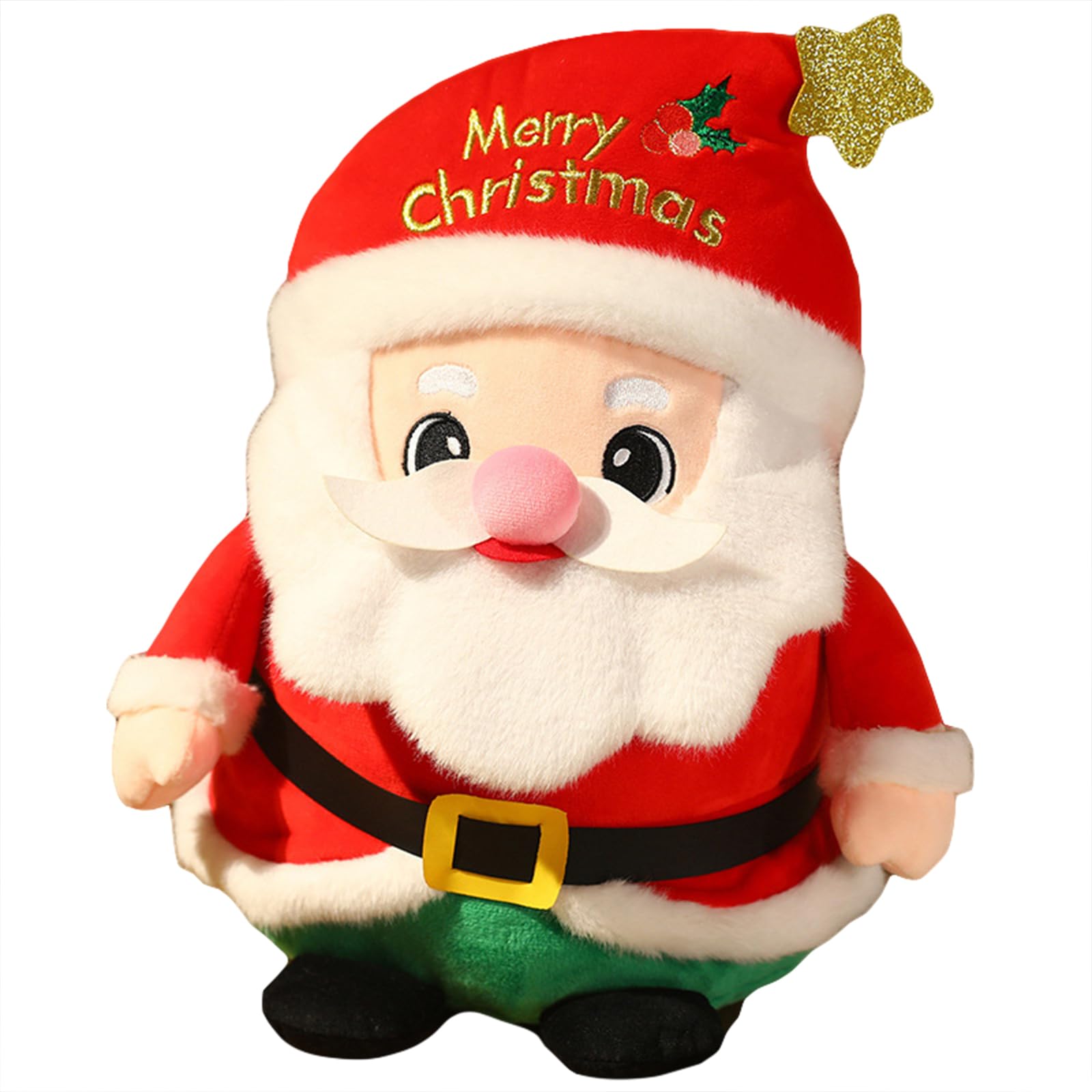 EXQUILEG Weihnachten Weihnachtsmann Plüschtier, Weihnachten Plüsch Elch, Christmas Tree Pillow, Christmas Holiday Decorations, Home Sofa Bedroom Decoration Pillow (Weihnachtsmann,34cm)