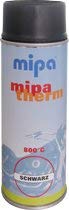 Mipa 6 Stück Mipatherm Spray schwarz bis 800°C hitzebeständig 400ml (Schwarz)