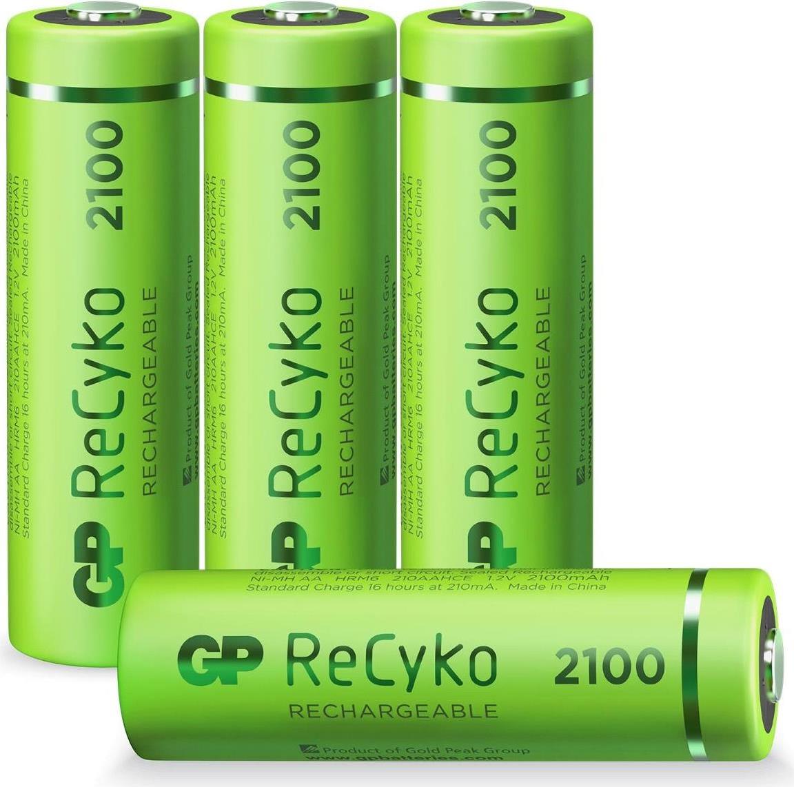 GP Batteries ReCyko+ 2100mAh 4Stk. Wiederaufladbarer Akku AA Nickel-Metallhydrid (NiMH) (120210AAHCE-C4)