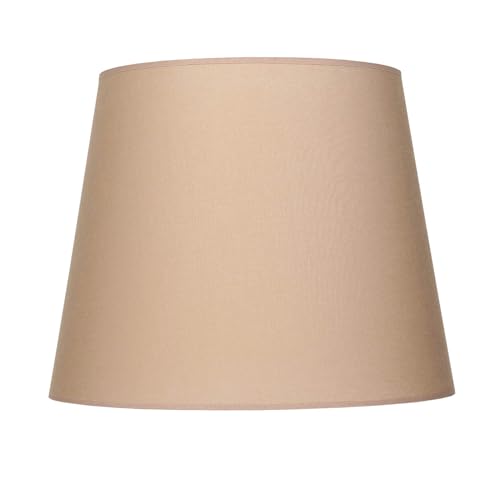 Großer Lampenschirm für Stehleuchte E27 aus Stoff in Cappuccino Ø38cm konischer Schirm Textil