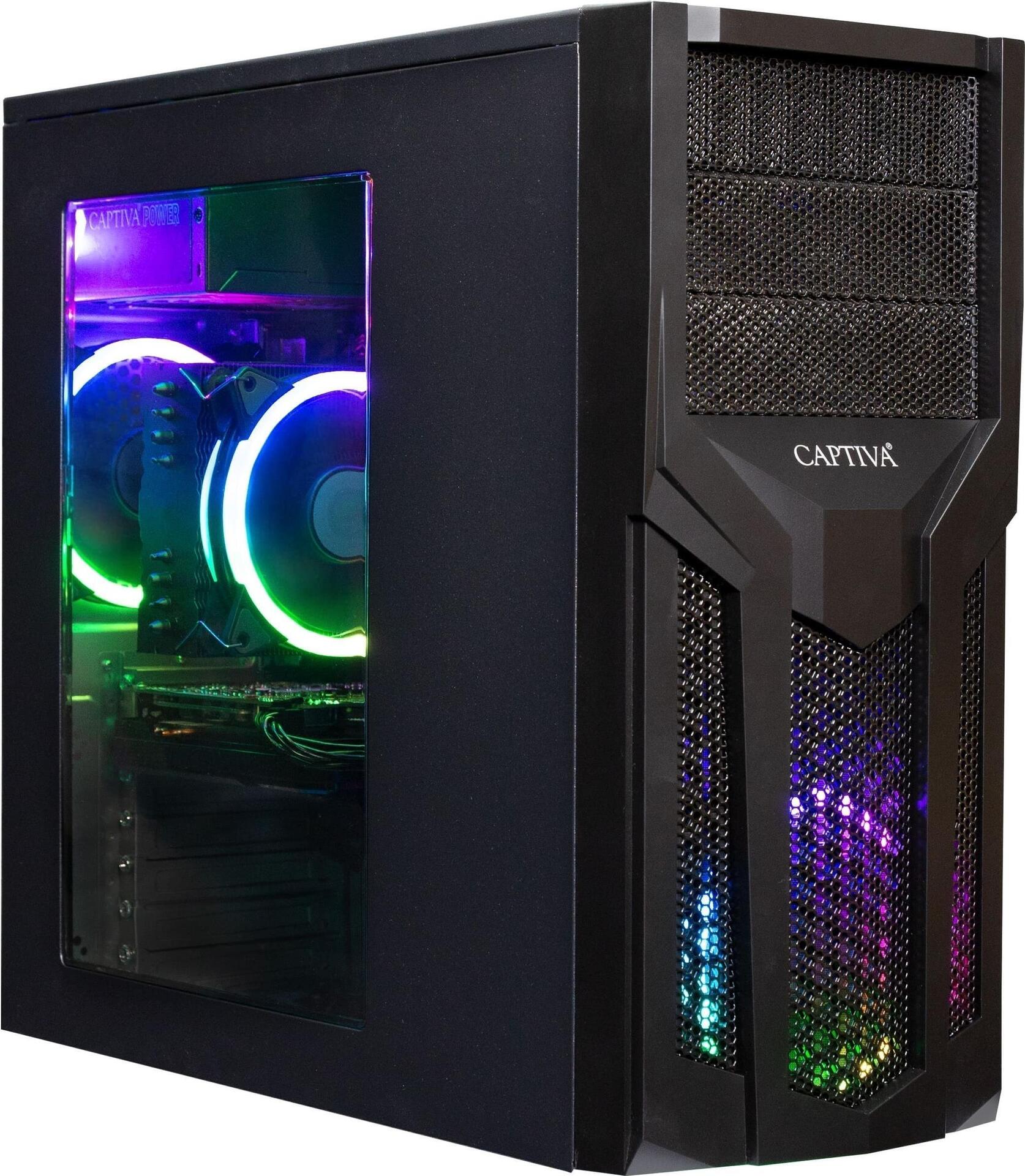 Captiva Advanced Gaming R65-513 | AMD R5 5600G | B550M Mainboard | NVIDIA RTX 3060 12GB | 16GB DDR4 RAM | SSD 500GB M.2 | ohne HDD | Luftkühlung | RGB LED | Windows 11 Home | PC Spiele