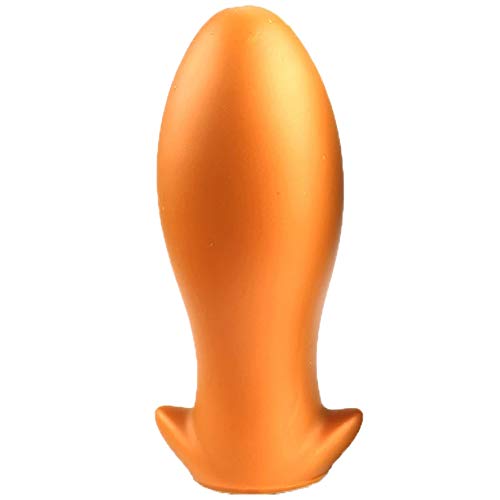 ChicLSQ Super Groß Silikon Weiches Anal Plug Dildo große Butt Plug Vagina Masturbation Prostata Massage Anus Dilatator Analdildos Analkugeln Analdusche Sex Spielzeug Für Frau mann (Golden L)