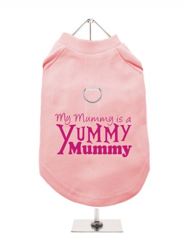 "Mütter Tag: Yummy Mummy" UrbanPup Hunde/T-Shirt (Rosa/Fuchsia)