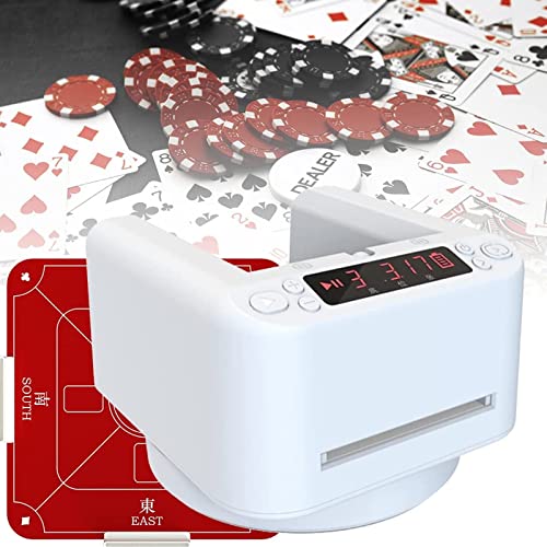 NVYAZJ Automatischer Kartenhändler, um 360 ° drehbarer Kartenspalter mit 1-8 Personen Spiel Max. Anzahl der ausgeteilten Karten 792 Type-C-Schnittstelle Keine Shuffle-Funktion