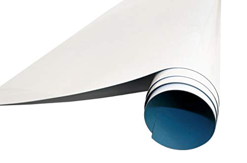 Queence Selbstklebende Magnetische Whiteboard Folie | Weißwandtafel | Whiteboard | Schreibtafel | Folie | Wandfolie | Multifunktionstafelfolie | Farbe: Weiß, Größe:100x300 cm