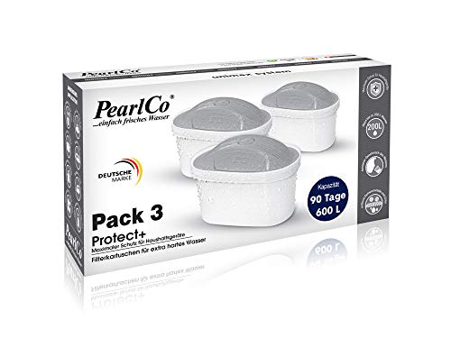 PearlCo - Protect+ unimax Pack 3 Filterkartuschen für sehr hartes Wasser - passt zu Brita Maxtra