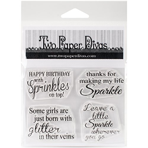 Zwei Papier Divas Clear Stamps 6 x 4.5-inch-yes zu Sprinkles 2