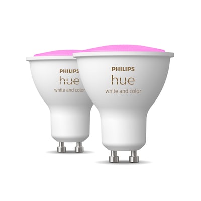 Philips Hue White & Color Ambiance GU10 LED Lampe Doppelpack, dimmbar, bis zu 16 Millionen Farben, steuerbar via App, kompatibel mit Amazon Alexa (Echo, Echo Dot)