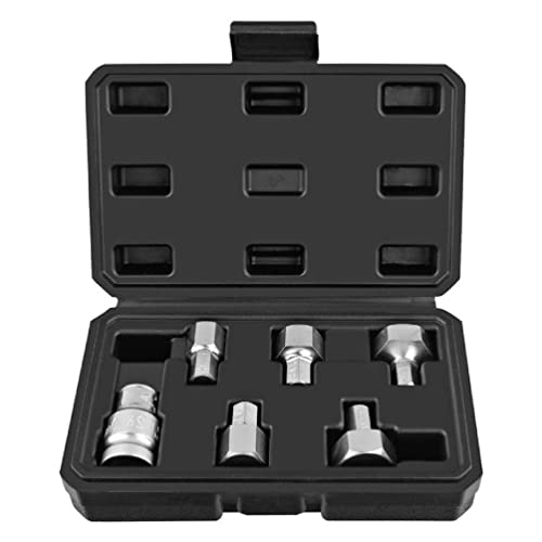 Kompaktes Sechskant-Schraubendreher-Set, 14 mm, 17 mm, 19 mm, 22 mm, 24 mm, einteiliges Konstruktionsreparaturwerkzeug, geeignet für Elektroschlüssel, 6-teiliges Sechskant-Inbusschlüssel-Set
