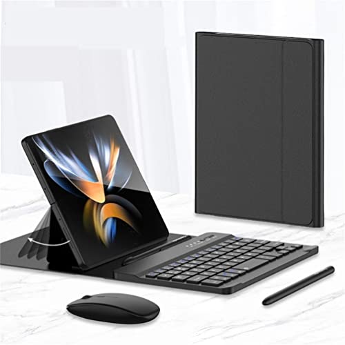 Galaxy Z Fold 4 / Z Fold 3 Wireless Tastatur- Mäuse -Set mit S Pen, Kompatibel für Samsung Galaxy Z Fold 4 5G Bluetooth Tastatur + Maus + Stylus(Black)