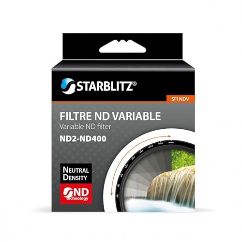 STARBLITZ sfindv58 Filter Neutral-Density Variable Skala ND2 bis ND400 Für Ziel 58 mm schwarz