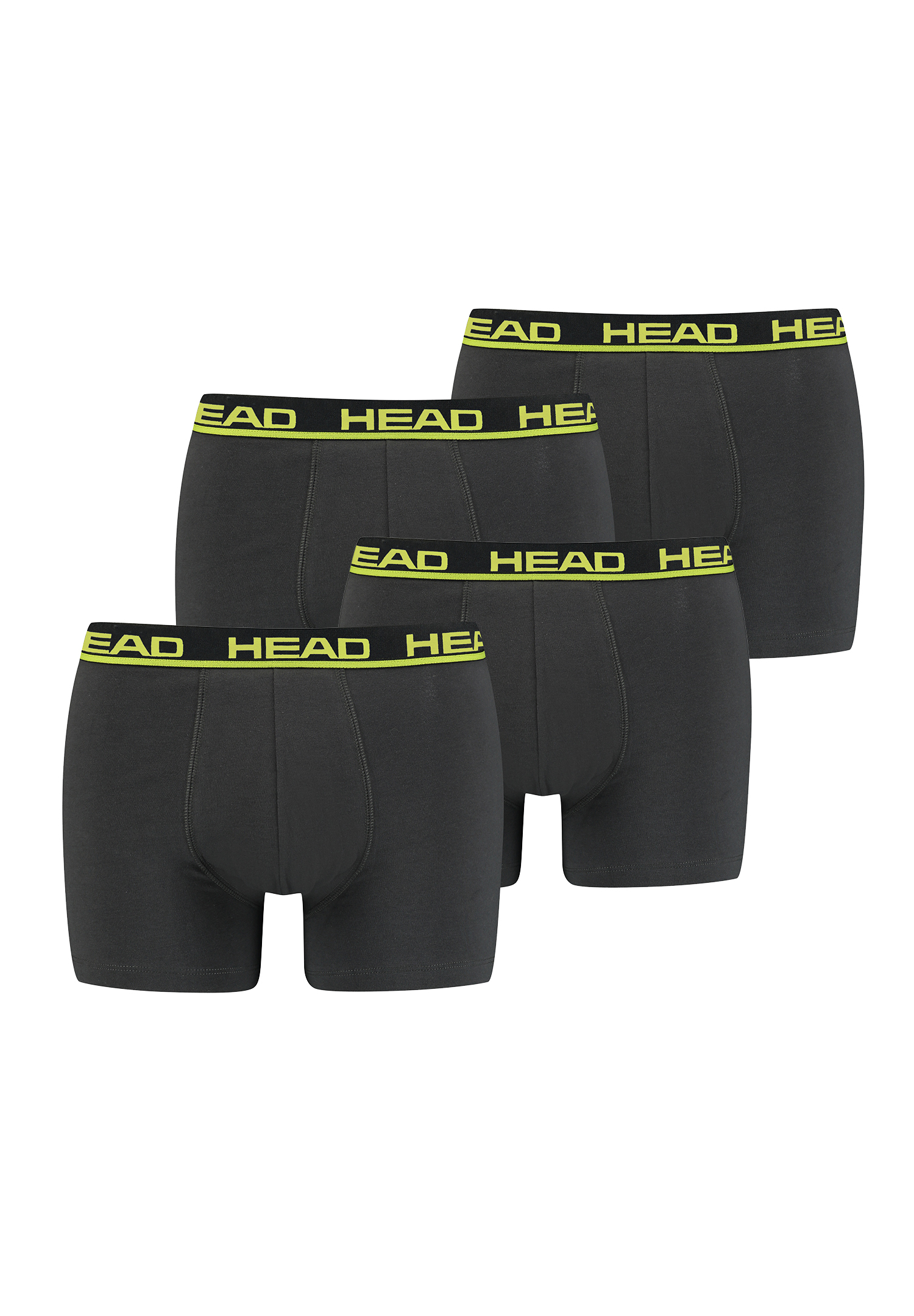 HEAD Herren Boxer Short Underwear (6er Pack) (S, Phantom/Lime Punch)