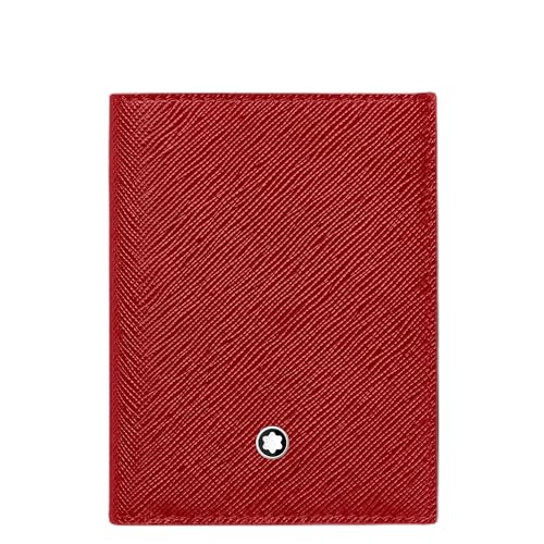 Montblanc Sartorial 4cc Kartenetui aus Leder in der Farbe Rot, Maße: 10,5cm x 8cm x 1cm, 130830