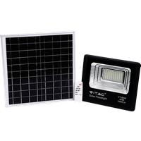 V-TAC LED-Scheinwerfer 60 W mit Solarpanel und Fernbedienung, Schwarz