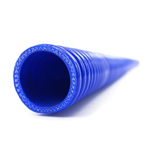 NovaNox® Superflex Silikonschlauch Drahteinlage Ø 13mm bis 54mm Größe wählbar, Innendurchmesser:Ø 38 mm, Farbe:Blau