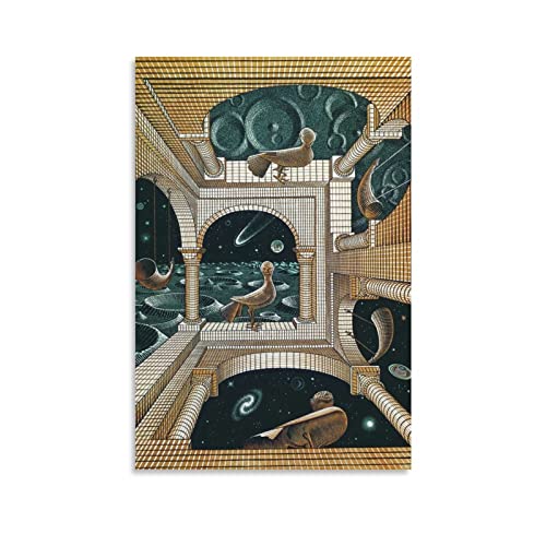 Maurits Cornelis Escher Abstrakte moderne Kunstwerke Poster 3 Druck Foto Kunst Gemälde Leinwand Poster Home Deko Schlafzimmer Moderne Dekor Poster Geschenke 40 x 60 cm