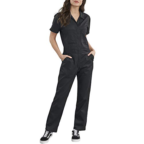 Dickies Damen Flex Temp-iQ Short Sleeve Coveralls Arbeitsanzug, schwarz, Mittel