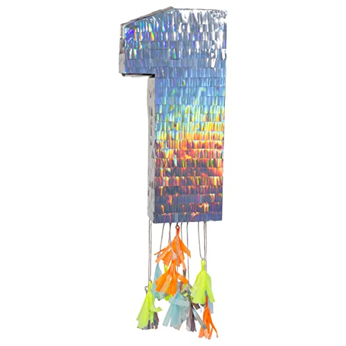 meri meri UK DIY Piñata Silber Zahl 1