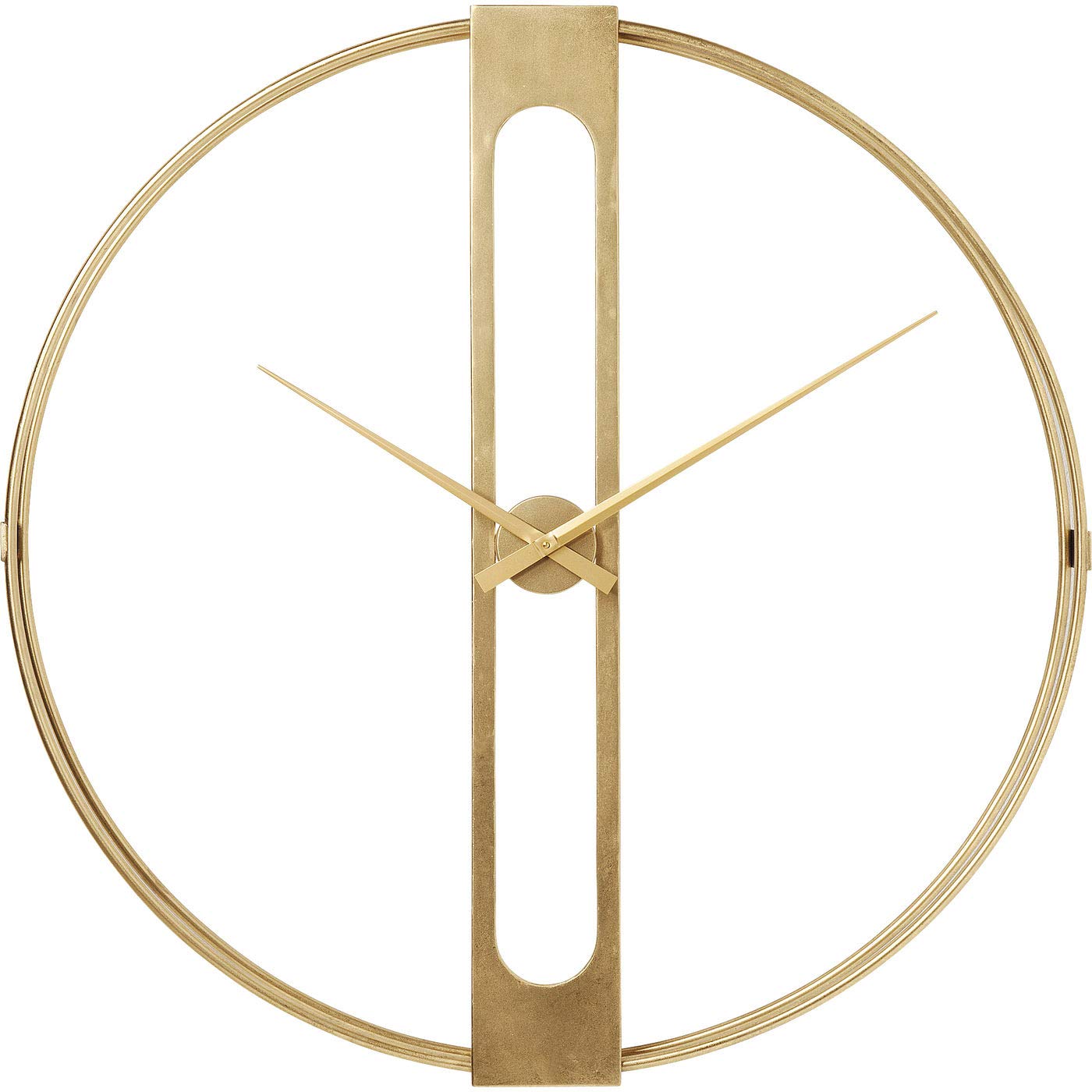 Kare Design Wanduhr Clip, Gold, Wanduhr, Uhr, Stahlgestell, 107x107x15 cm (H/B/T)