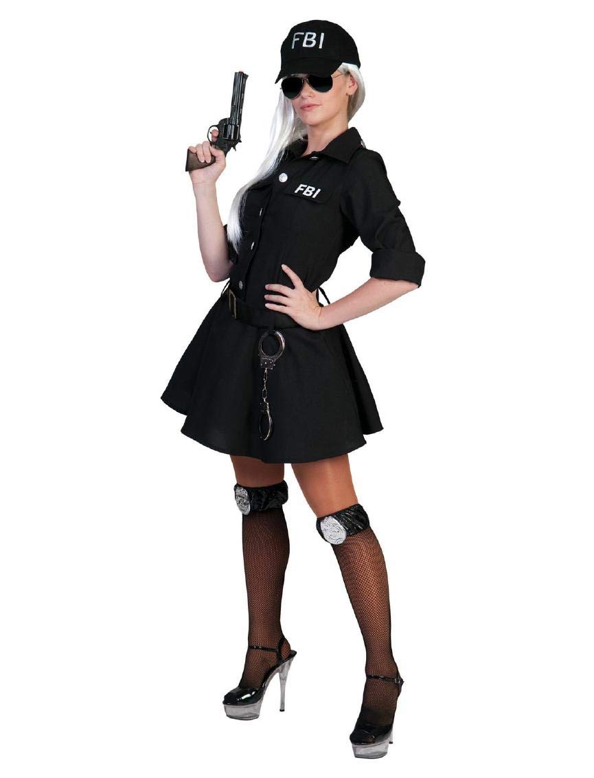Kostüm FBI Agent Damen Größe 40/42 3 teilig mit Basecap