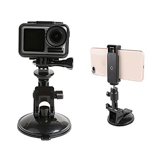 Universal-Saugnapfhalterung fürs Auto, kompatibel mit GoPro und Handys, geeignet für Dashcams und 6,35 mm Schraub-Kameras für Windschutzscheibe und Armaturenbrett.