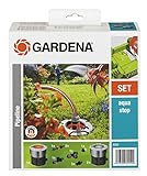 Gardena Start-Set für Garten-Pipeline: Witterungsbeständige Wassersteckdosen, frostsicher mit Wasserstop, dauerhaft installiert, Starter Set mit zwei Wasserentnahmestellen (8255-20)