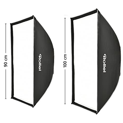 Rollei Klick-Softbox 60 cm x 90 cm mit Grid. Leicht auf zu bauender Klick-Lichtformer ideal für Fashion und Portrait Aufnahmen.