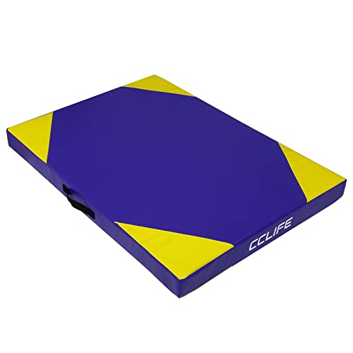 CCLIFE 100x70x8cm Weichbodenmatte Balance Pad Balancekissen für Koordination und Stabilität, Color:Blau & Gelb