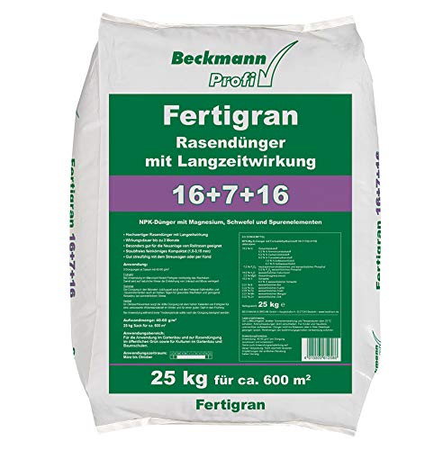 Beckmann Profi Rasendünger Fertigran 16+7+16, 25kg