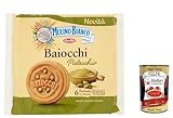 6x Mulino Bianco Baiocchi Pistazienkekse, Pistaziengebäck, ideal für Frühstück oder Snack, Palmölfrei, 6 Portionen á 3 Kekse + Italian Gourmet polpa 400g