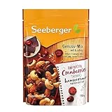 Seeberger Genuss-Mix 12er Pack, Knackige Mischung aus Cashewkernen, Mandeln und fruchtigen, schokolierten Cranberries - süß & salzig - glutenfrei, vegetarisch (12 x 150 g)