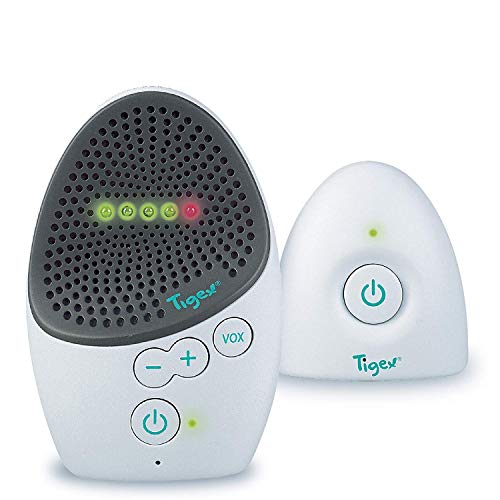 Tigex Babyphone Easy Protect Plus, Babyhörer, wiederaufladbar, mit Eco-Modus, Walkie-Talkie, Wiegenlied und Nachtlicht