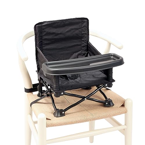 Bambisol Sitzerhöhung für Kinderstuhl – herausnehmbares Tablett, schnell und kompakt, Transporttasche, maschinenwaschbar