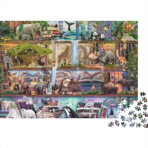 Wild Kingdom Shelves 500-Teile-Puzzle | Geschenk Der Premium Edition Für Erwachsene Wonderful Animals 500 Teile Entspannendes Puzzlespiel 500pcs (52x38cm)