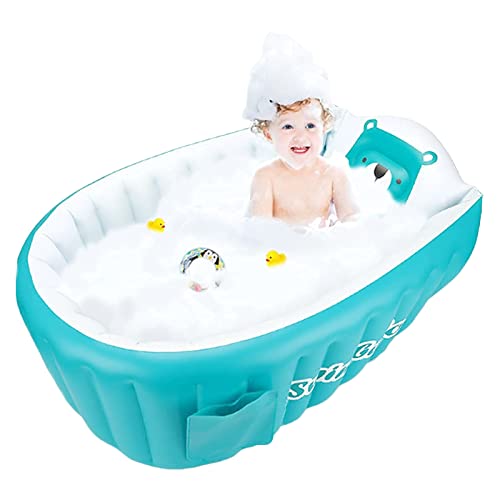 Aufblasbare Badewanne, Baby-Badewanne mit Hüftstütze für Kleinkinder mit Inflator, tragbares Reise-Duschbecken, tragbares Duschbecken