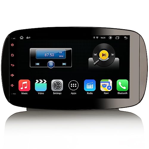 ERISIN 9 Zoll Android 11 Autoradio für Mercedes-Benz SMART mit GPS-Navi Unterstützt Bluetooth WiFi 4G DAB + RDS Mirror- Link TPMS Eingebauter CarPlay DSP-Verstärker