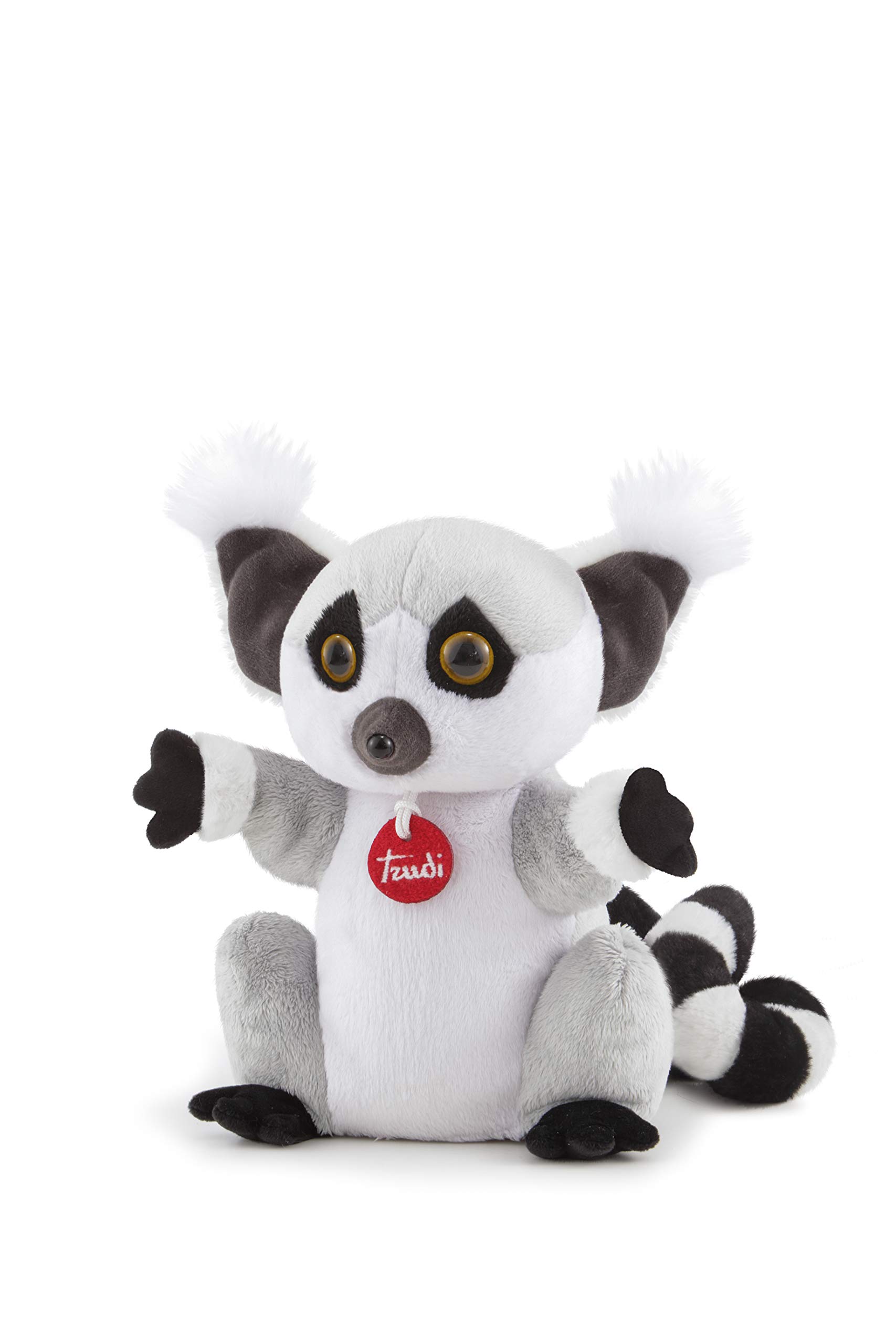 Trudi 29820 - Handpuppe Lemur cm 17x24x23, grau/weiß
