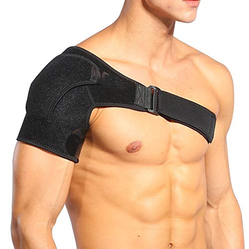 Doact Schulterbandage Verstellbare Neopren Schulter Schulterschmerzen Unterstützung Bandage,Verletzungen,Sportverletzungen Sehnenentzündungen Arthritische Schultern Linke/Rechte für Männer/Frauen XL