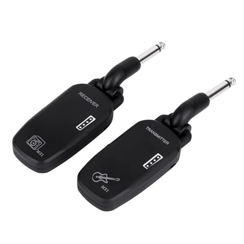 Lckiioy M31 Gitarren-Wireless-System-Empfänger-Tonabnehmer, Wiederaufladbares USB-Wireless-System für E-Gitarren-Bass