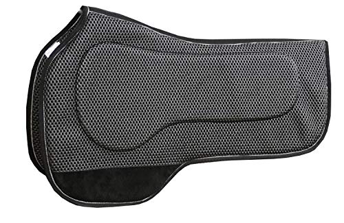 AMKA Western Pad Waffle Contoured mit Shockabsorber Sattelpolster Neopren schwarz