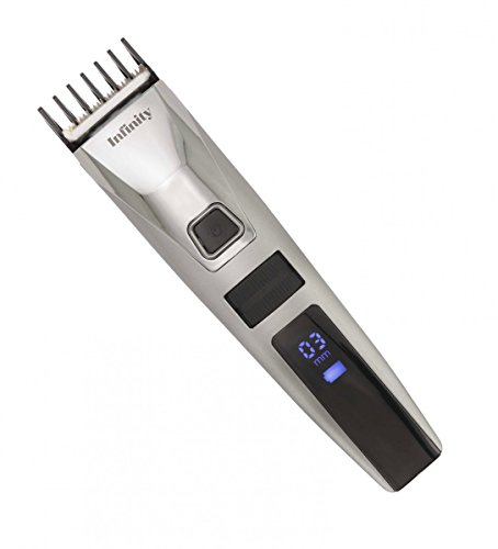 Melissa 16670071 Infinity Akku-Haarschneider mit beleuchtetem LED-Display, 8 Schnittlängen einstellbar