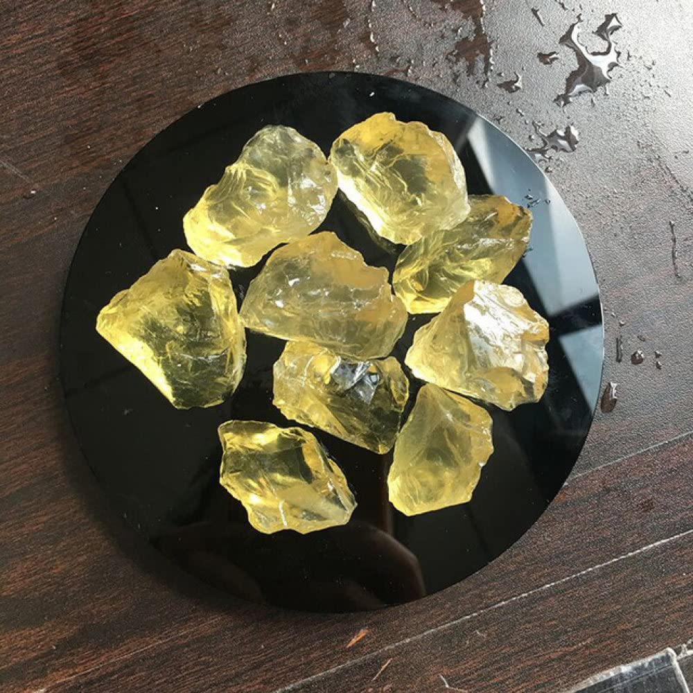 LIJUCAI 100% natürlicher Citrin-Kristall-Rohstein, gelber Kristall, Mineralien, Probe, Heimdekoration, Citrin-Kristalle, 140,150 g (1 Packung)