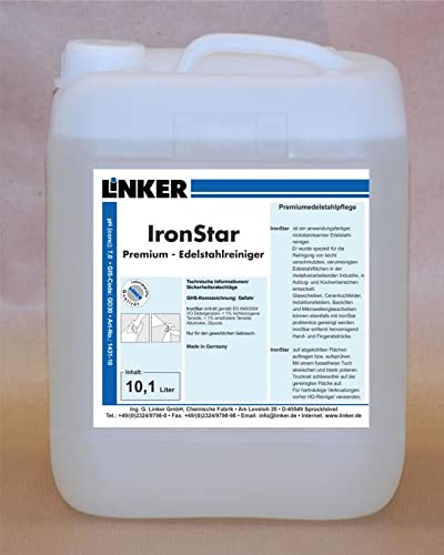 Linker Chemie IronStar Edelstahlreiniger 10,1 Liter Kanister | Reiniger | Hygiene | Reinigungsmittel | Reinigungschemie |