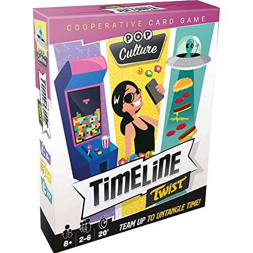 Timeline Twist Pop Culture Edition | Quizspiel | Strategiespiel | Kooperatives Spiel | Lustiges Familienspiel für Kinder und Erwachsene | ab 8 Jahren | 2-6 Spieler | Durchschnittliche Spielzeit 20