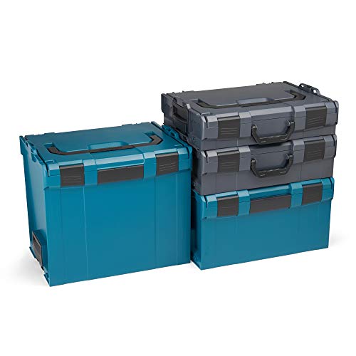 Bosch Sortimo L-BOXX Werkzeugkoffer-Set Gr 1-4 (anthra-grün) | Bosch Professional Werkzeugkästen leer Kunststoff