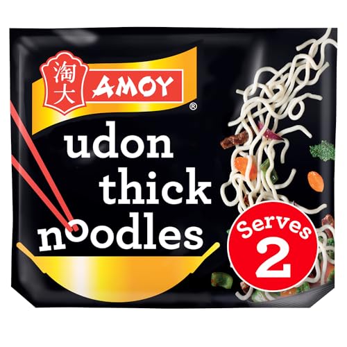 Amoy Straight to Wok Udon Thick Noodles 300 g (Pack of 6)