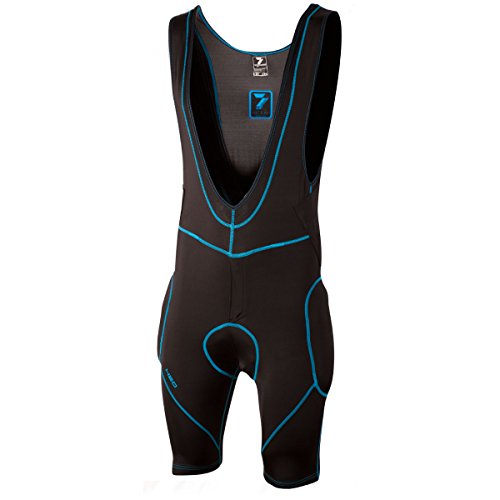 Seven Unisex – Erwachsene Hydro Bib Radsporthose, schwarz-blau, L