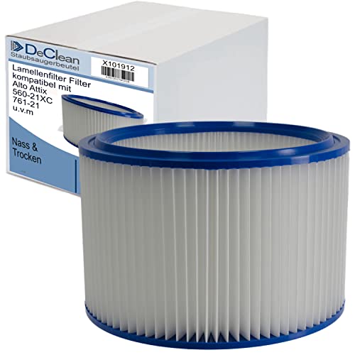 DeClean Lammelenfilter der Filter ist kompatibel mit Nilfisk Alto Attix 560-21 XC,761-21,761-2M XC,961-01