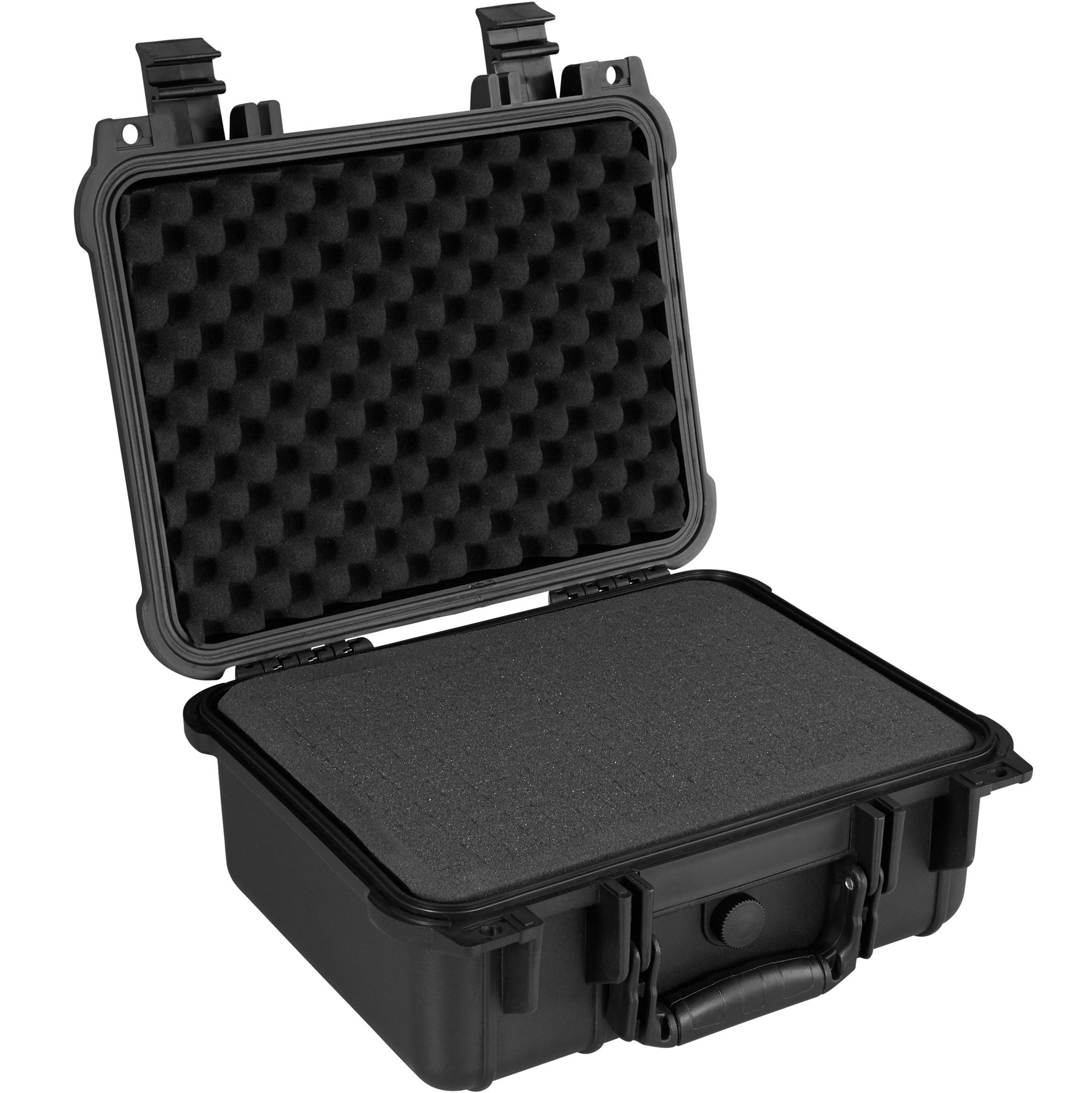 tectake 800574 - Universalbox Kamera-Schutzkoffer, Leichte und robuste Hartschale aus Kunststoff, 3 Schaumstoffeinlagen - Diverse Größen (M | Nr. 402870)
